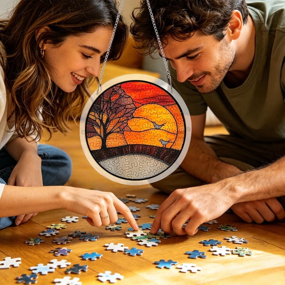 Z52LingLing Decoration Fun Acrylic Puzzle Hanging B – High-Quality DIY Decor with Light-Refracting Allure