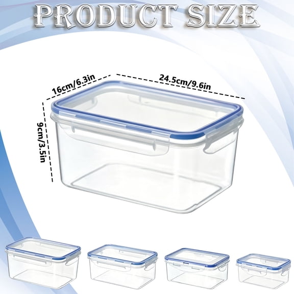 Z52LingLing Decoration 2500ml Extra Large Transparent Bulk Food Keeper - High Capacity Produce Saver