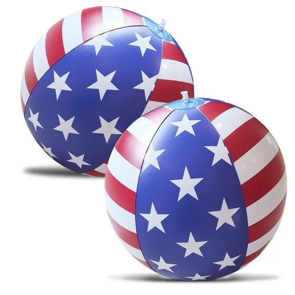 Z52LingLing Decoration Independence Day Balloons, Patriotic Translucent Pool Decor with Star Sequins for Summer Party