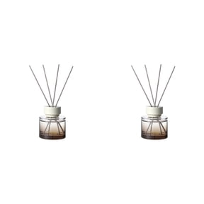 Z52LingLing Decoration Long Lasting Tea Aroma Reed Diffuser Vegan Oil Scented Set Style D (2pc)