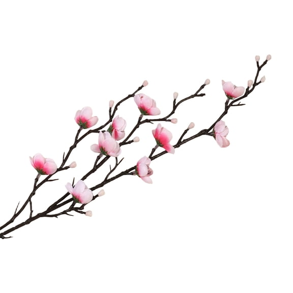 Z52LingLing Decoration Miniature Artificial Plum Blossom Branches Long Lasting Fake Winter Flora Pink