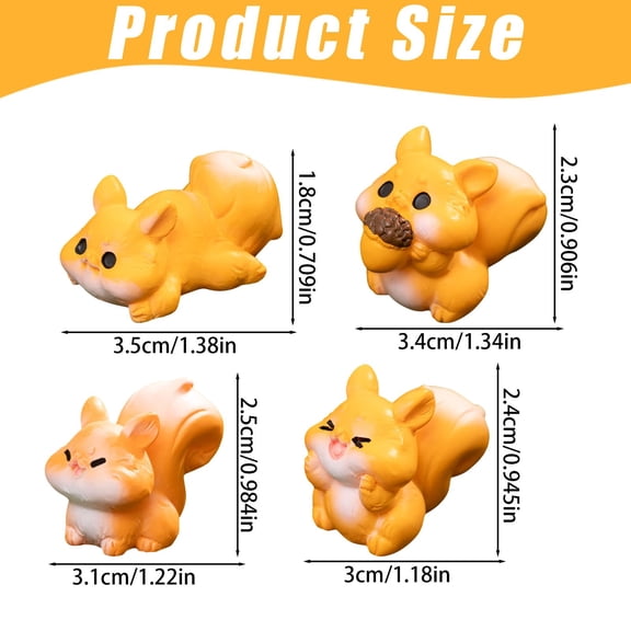 Z52LingLing Decoration Miniature Lying Squirrel Figurine Vivid Micro Landscape Animal Statue Duplicate