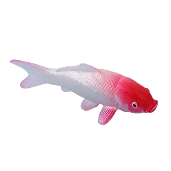 Z52LingLing Decoration Pink Artificial Koi Fish Figurine Soft PVC Miniature Aquarium Statue Decor