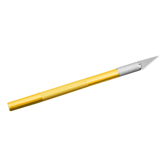 Z52LingLing Decoration Precision Fruit Carving Knife and Paper Craft Pen Cutter, Art Sculpting Tool with Protective Cap, Gold, 1-Piece