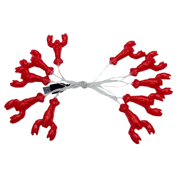 Z52LingLing Decoration Red Lobster String Lights USB Powered 10 LED Warm White Fairy Lights