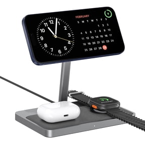 Z557C 3-in-1 Magnetic Wireless Charging Stand with 15W Fast Charging and 8-Fold Protection-ZIKE