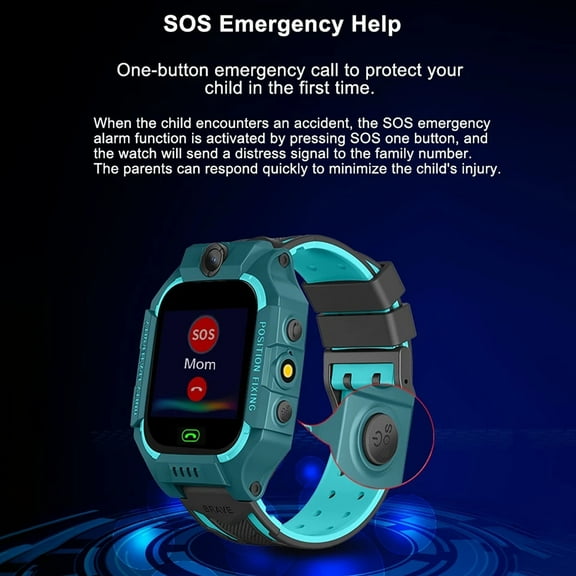 Z6 Smart Watch for Kids, Usavan GPS Tracker Emergency SOS Call Children's Smartwatch, 1.44 Inch Screen Voice Chat Camera Game Smart Watches for Boys Girls Ages 3-12