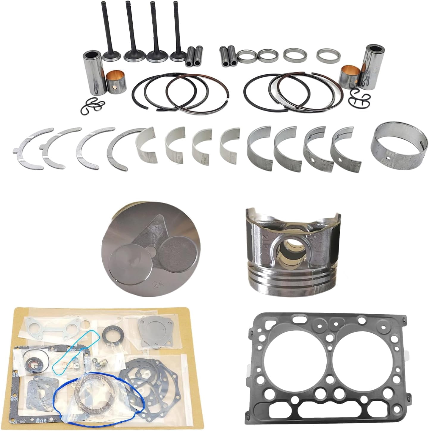 Z602 Z602 Engine Overhaul Rebuild Kit (No cylinder liner) For Kubota Z602 ...