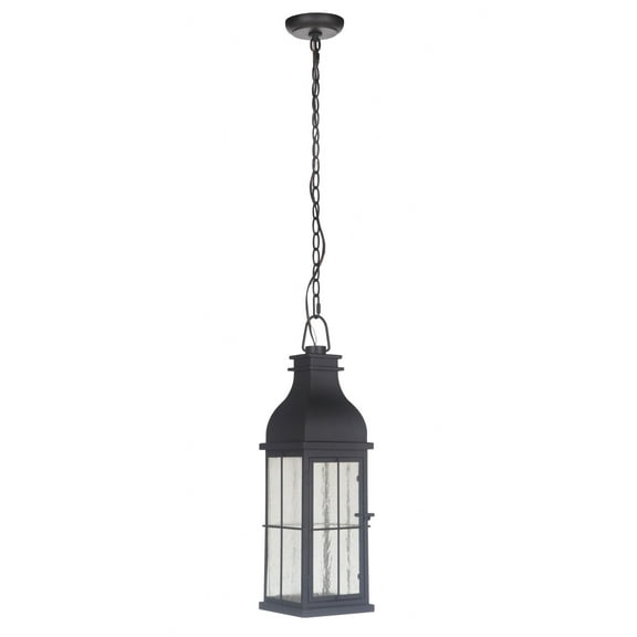 ZA1811-MN-LED Craftmade Lighting Vincent - 10W 1 LED Medium Outdoor Pendant In Traditional Style-22.5 Inches Tall and 7 Inches Wide-Midnight Finish