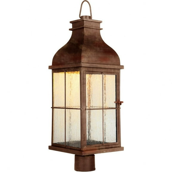 ZA1825-WC-LED-Craftmade Lighting-Vincent - 10W 1 LED Outdoor Large Post Lantern in Traditional Style - 9 inches wide by 26.75 inches high-Weathered