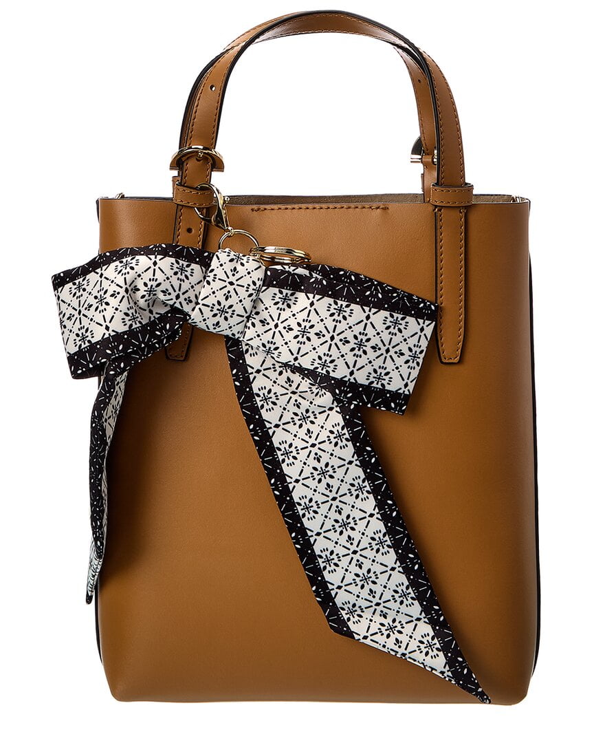 ZAC Zac Posen Small Leather Tote Crossbody Brown Walmart Business Supplies
