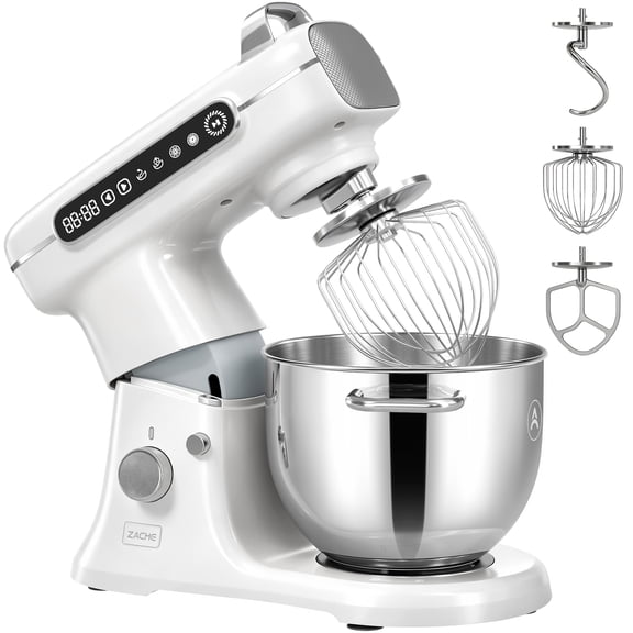 ZACME 8.5QT Commercial Stand Mixer 1000W with Aluminum Die Casting Meets the Standard of NSF/ANSI 8-2023, 11 Speeds Electric Stand Mixer, Tilt-Head with Bowl, Dough Hook, Whisk and Beater-Porcelain