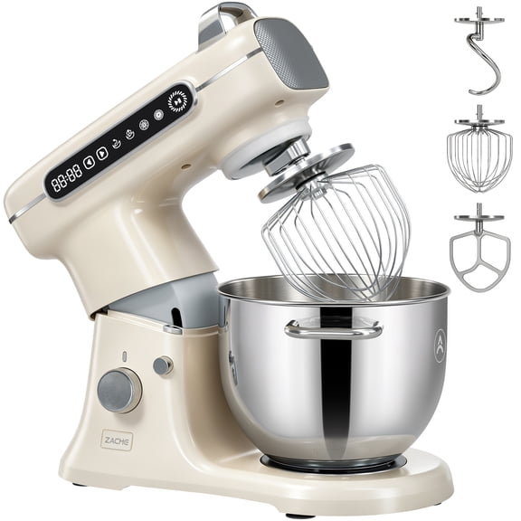ZACME 8.5QT Commercial Stand Mixer 1000W with Aluminum Die Casting Meets the Standard of NSF/ANSI 8-2023, 11 Speeds Electric Stand Mixer, Tilt-Head with Bowl, Dough Hook, Whisk and Beater-Cream