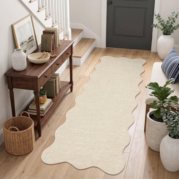 Dc Runner ZACOO 2'x6' Solid Easy Jute Runner Rug Washable Low Pile Non Slip ...