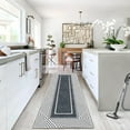 thumbnail image 1 of ZACOO 2x6 Modern Hallway Runner Rug Washable Rug Soft Non-Slip Low-Pile Rugs for Entryway, Dark Grey, 1 of 8