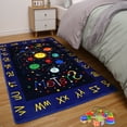 thumbnail image 1 of ZACOO 3'x5' ABC Alphabet Kids Playroom Rug Educational Rug Solar System Alphabet Baby Play Rug Soft Play Mat for Bedroom Nursery Non-Slip, Black Blue, 1 of 7