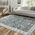 thumbnail image 1 of ZACOO 8' x 10' Area Rug Machine Washable Rug Oriental Vintage Rug Floral Print Rug Distressed Non-Slip Floor Carpet for Living Room Bedroom, Gray, 1 of 6