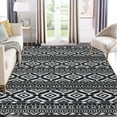 thumbnail image 1 of ZACOO 8' x 10' Rugs Non Slip Floor Carpet for Nursery Dining Room Boho Machine Washable Rug, Black, 1 of 7