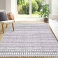 thumbnail image 1 of ZACOO 8'x10' Large Area Rug Boho Tribal Low-Pile Rug Carpet Farmhouse Non-Shedding Rugs for Living Room Bedroom Dining Home Office Area Rug, Light Gray, 1 of 6