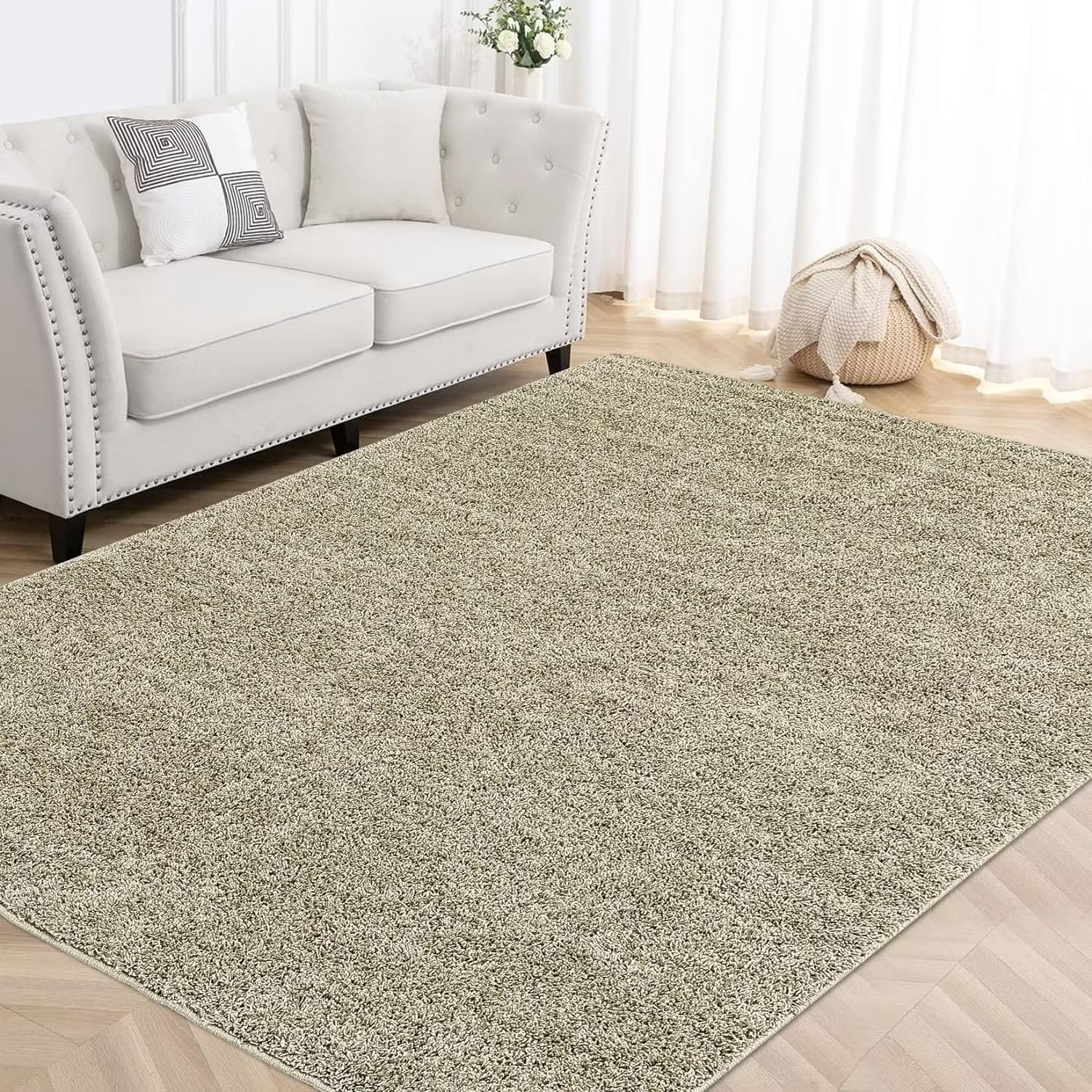 ZACOO 8'x10' Large Shag Area Rug for Bedroom Living Room Non-Shedding ...