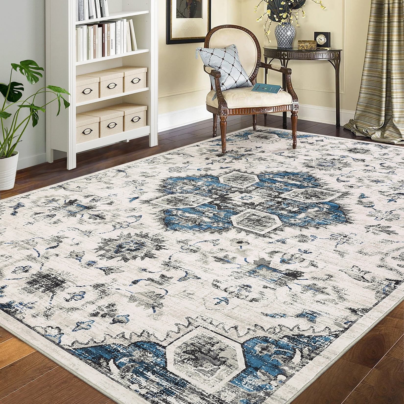 ZACOO 8x10 Area Rug Machine Washable Rug Indoor Floor Cover for Bedroom ...