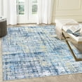 thumbnail image 1 of ZACOO 8x10 Modern Area Rug Machine Washable Living Room Rug Indoor Floor Cover for Bedroom Dining Room Office Ultra-Thin Non Slip Rug Non-Shedding Foldable Accent Rug, Blue/Yellow, 1 of 8