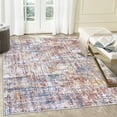 thumbnail image 1 of ZACOO 8x10 Modern Area Rug Machine Washable Living Room Rug Indoor Floor Cover for Bedroom Dining Room Office Ultra-Thin Non Slip Rug Non-Shedding Foldable Accent Rug, Red/Blue, 1 of 8