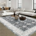 thumbnail image 1 of ZACOO 8x10 Washable Rugs for Living Room Vintage Area Rug for Bedroom Non Slip Rug Office Rug Classroom Rug, Black/Grey, 1 of 6