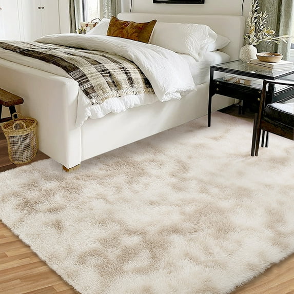 ZACOO 9' x 12' Extra Large Shag Area Rug Fluffy Carpets Fuzzy Non-Skid Furry Plush Area Rugs for Home Decor, Light Brown