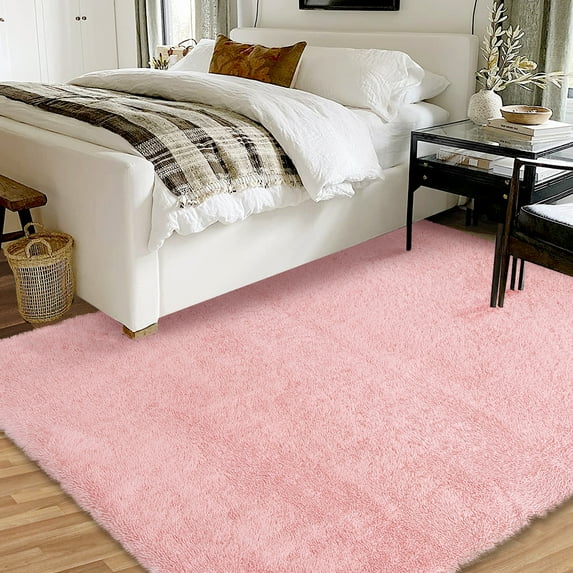 ZACOO 9' x 12' Extra Large Shag Area Rug Fluffy Carpets Fuzzy Non-Skid Furry Plush Area Rugs for Home Decor, Pink