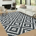 thumbnail image 1 of ZACOO 9' x 12' Large Area Rug for Living Room Bedroom Machine Washable Area Rug Soft Foldable Accent Rug Modern Rug Black, 1 of 9