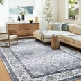 thumbnail image 1 of ZACOO Area Rug 5x7 Vintage Machine Washable Area Rug Indoor Foldable Accent Rug for Living Room Aesthetic Non Slip Throw Rugs with Rubber Backing, Grey, 1 of 8