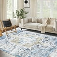 thumbnail image 1 of ZACOO Machine Washable Area Rug Vintage Print Rug 6x9 Area Rug for Living Room Bedroom Non-Slip Low Pile Rug, Blue Multi, 1 of 6
