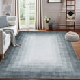 thumbnail image 1 of ZACOO Ombre Rug Modern Bordered Area Rug for Living Room Bedroom Border Gradient Rug Carpet Indoor Non Skid Rugs, 5'x7' Gray, 1 of 7
