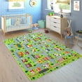 thumbnail image 1 of ZACOO Play Game Area Rug 3x5 Non Slip Kids Foam Rug Car Rug Kids Educational Rug Play Mats for Babies and Toddlers Nursery Rug, Grey, 1 of 7