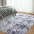 thumbnail image 1 of ZACOO Shag Rug Tie Dyed Light Gray 5' x 8' Modern Indoor Plush Shaggy Area Rugs, Non-Slip Carpet Soft and Comfy Carpet Rugs, 1 of 5