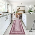 thumbnail image 1 of ZACOO Washable Rugs Runner Rug 2x8 Rug for Living Room Bathroom Rugs Modern Imitation Braided Bedroom Rug Kitchen Rugs Pink, 1 of 7
