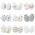 thumbnail image 1 of ZACPNCV 9 Pairs Baby Mittens No Scratch Mittens Newborn Infant Mittens Elastic Wrist Gloves for 0-12 Months Baby Boys Girls Gray, 1 of 3