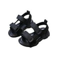 thumbnail image 1 of ZACPNCV 18M-7Y Kids Girls Soft Sole Sandals Summer Shoes Non Slip Sport Sandals Walking Shoes for Little Girls Black 4.5-5 Years, 1 of 4