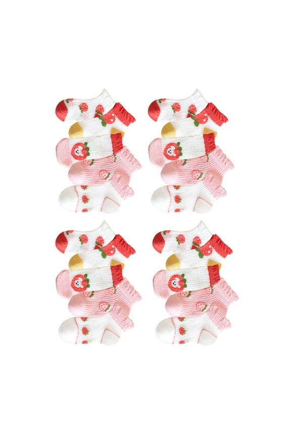 20 Pairs Baby Boy Girl Socks Wholesale Baby Cotton Socks Toddler Kids Socks Bundle Pink 1-3 Years