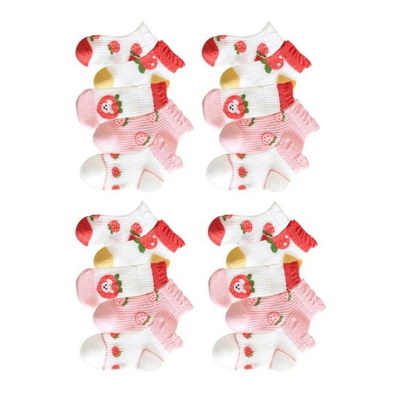 ZACPNCV 20 Pairs Baby Boy Girl Socks Wholesale Baby Cotton Socks Toddler Kids Socks Bundle Pink 9-12 Years