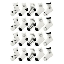 ZACPNCV 20 Pairs Baby Boy Girl Socks Wholesale Baby Cotton Socks Toddler Kids Socks Bundle White 1-3 Years