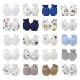 thumbnail image 1 of ZACPNCV 20 Pairs Newborn Baby Mittens No Scratch Gloves Infant Unisex for 0-12 Months Girls Boys White 0-12 Months, 1 of 3
