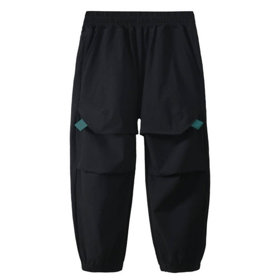 ZACPNCV 2PC Boys Cargo Joggers Pants Quick Dry Hiking Pants Lightweight Outdoor Athletic Track Trousers 10-11 Years