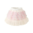 thumbnail image 1 of ZACPNCV 3-8Y Toddler Tutu Skirt Kid Tulle Skirts Little Girl Solid Color Short Skirt Girls Holiday Birthday Clohtes Multicolor 7-8 Years, 1 of 9