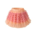 thumbnail image 1 of ZACPNCV 3-8Y Toddler Tutu Skirt Kid Tulle Skirts Little Girl Solid Color Short Skirt Girls Holiday Birthday Clohtes Orange 5-6 Years, 1 of 9