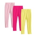 thumbnail image 1 of ZACPNCV 3 Pack Girls Cotton Leggings Pants Full Length Basic Leggings Stretchy Legging Footless Tight Pants Pink 3-4 Years, 1 of 9