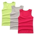 thumbnail image 1 of ZACPNCV 3PC Girls Tank Tops Cotton Sleeveless Undershirt Tank Tops Basic Shirts for Girls Kids Dancewear Watermelon Red 5-6 Years, 1 of 4
