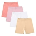 thumbnail image 1 of ZACPNCV 4 Pack Girls Volleyball Dance Shorts with Pockets Youth Biker Shorts Multicolor 7-8 Years, 1 of 9