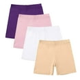 thumbnail image 1 of ZACPNCV 4 Pack Girls Volleyball Dance Shorts with Pockets Youth Biker Shorts Multicolor 9-10 Years, 1 of 9